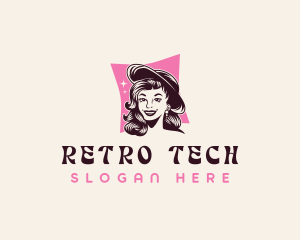 Retro Fashion Woman logo design