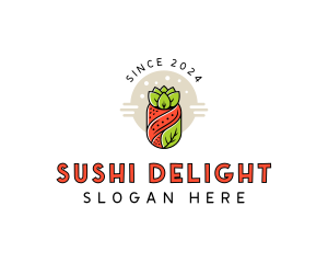 Gourmet Vegetable Sushi logo design