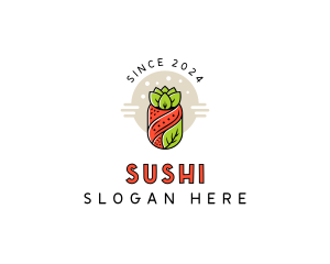 Gourmet Vegetable Sushi logo design