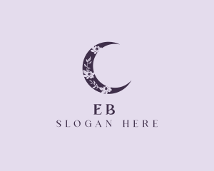 Floral Crescent Moon Logo