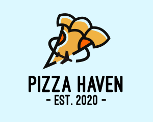 Pizzeria - International Pizza Slice Air Delivery logo design
