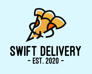 Delivery - International Pizza Slice Air Delivery logo design