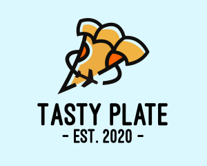 Dish - International Pizza Slice logo design