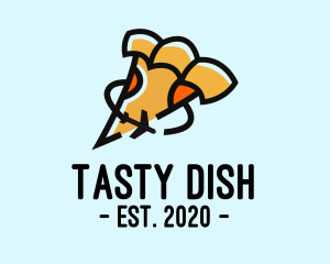 Dish - International Pizza Slice logo design