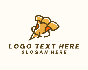 Plane - International Pizza Slice logo design