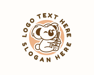 Tea - Koala Milk Tea Tapioca logo design