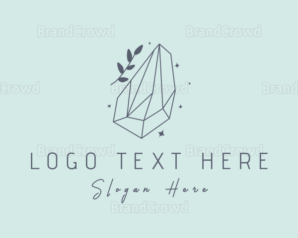 Elegant Crystal Leaf Logo