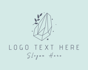 Gemstone - Elegant Crystal Leaf logo design
