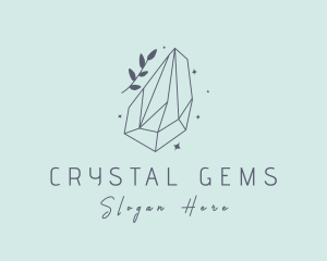 Elegant Crystal Leaf logo design