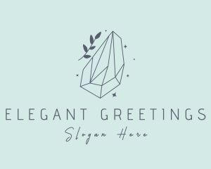 Elegant Crystal Leaf logo design