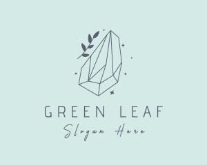 Elegant Crystal Leaf logo design