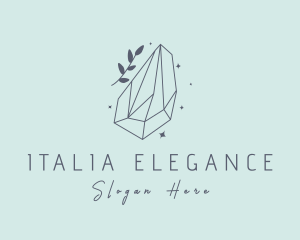 Elegant Crystal Leaf logo design