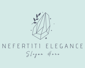 Elegant Crystal Leaf logo design