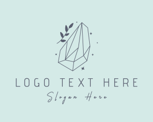 Gem - Elegant Crystal Leaf logo design