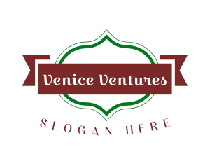 Venice - Traditional Italian Restaurant Text logo design