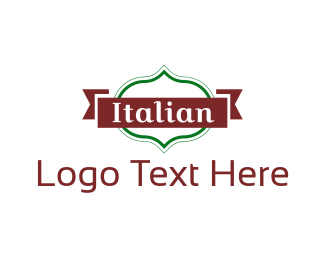 Traditional Italian Restaurant Text Logo