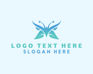 Vegan - Botanical Butterfly Garden logo design