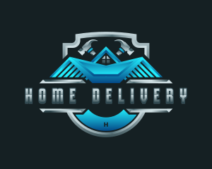 Carpentry Builder Hammer logo design