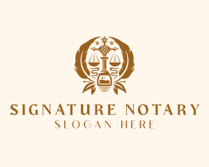 Notary - Legal Attorney Notary logo design