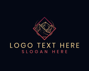 Hiking - Mountain Hiking Adventure logo design