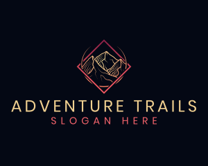 Mountain Hiking Adventure logo design