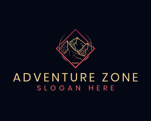 Mountain Hiking Adventure logo design