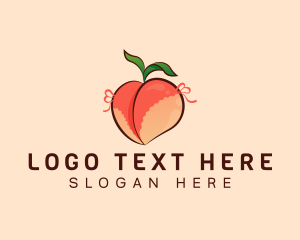 Butt - Sexy Lingerie Peach logo design