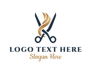 Hairdresser - Hairdresser Styling Scissor logo design