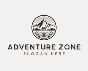 Cabin Mountain Adventure logo design