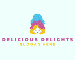 Ice Cream  Gelato Dessert logo design