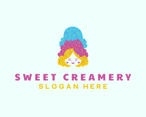 Creamery - Ice Cream  Gelato Dessert logo design