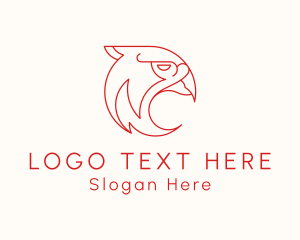 Advertising - Minimalist Parakeet Bird logo design
