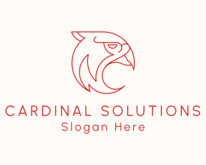 Cardinal - Minimalist Parakeet Bird logo design