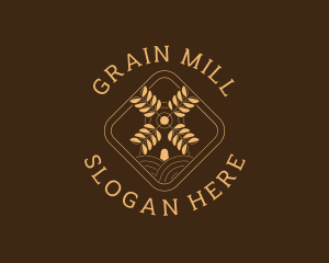 Farm Wheat Mill logo design