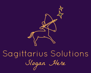 Astral Sagittarius Sign logo design