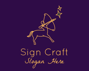 Astral Sagittarius Sign logo design