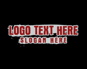 Horror - Horror Brushed Wordmark logo design