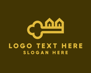 Hostel - Yellow House Key logo design