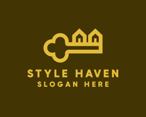Hostel - Yellow House Key logo design