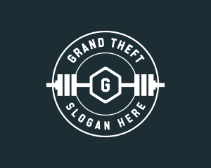 Bodybuilding - Barbell Weights Fitness logo design