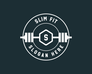 Barbell Weights Fitness logo design