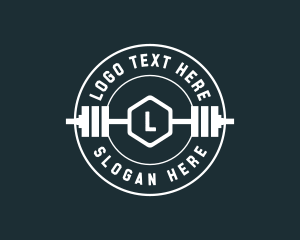 Barbell Weights Fitness Logo