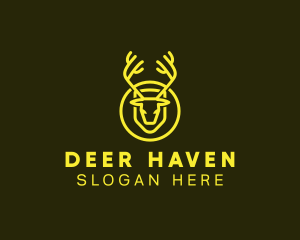 Deer Circle Crest logo design