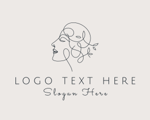 Relaxation - Natural Woman Face logo design