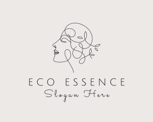 Natural - Natural Woman Face logo design