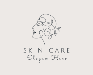 Dermatologist - Natural Woman Face logo design