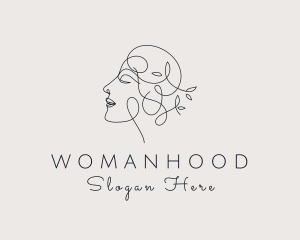 Female - Natural Woman Face logo design