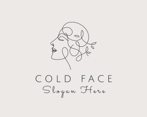 Natural Woman Face logo design