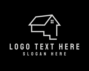 Residence - House Apartment Stairs logo design