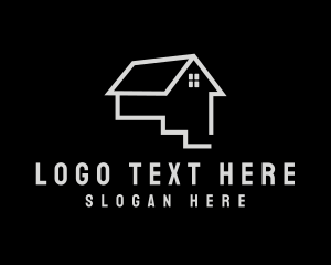 Apartment - House Apartment Stairs logo design